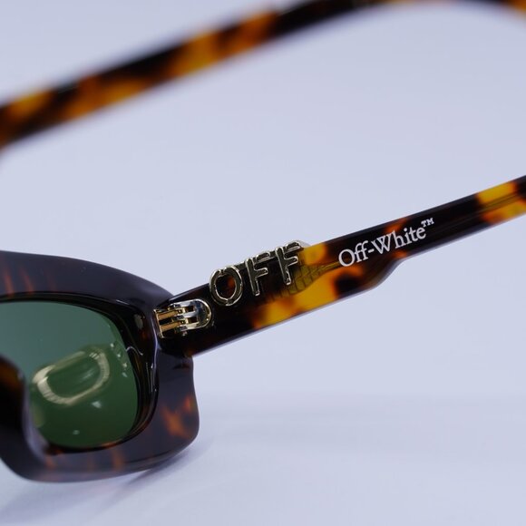 🕶️New Off-White OERI13C RENTON 6055 Sunglasses - Havana Frame, Green Lenses - Picture 7 of 11